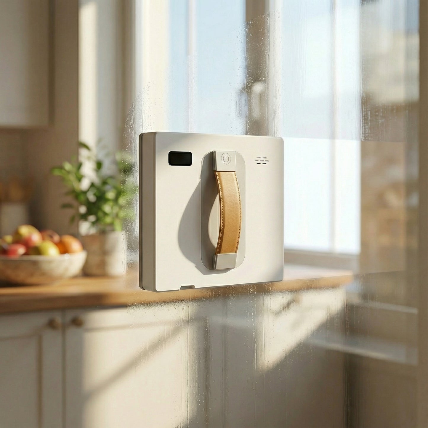 Robot lave-vitres électrique connecté avec double pulvérisation